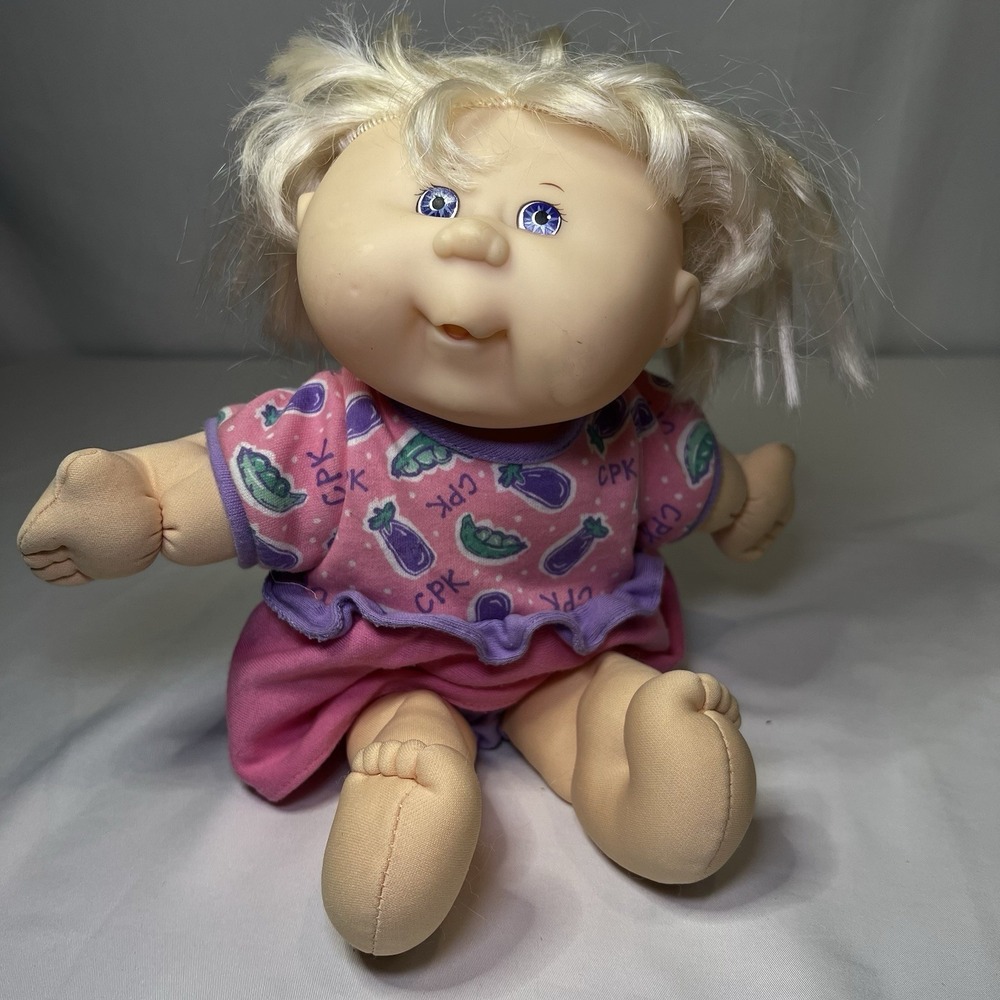 1988 Vtg Cabbage Patch Kids Talking Mattel Blonde Hair & Blue Eyes‎ Not Tested